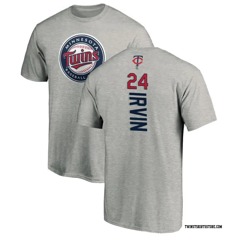 Men's Minnesota Twins ＃24 Cole Irvin Ash Backer T-Shirt