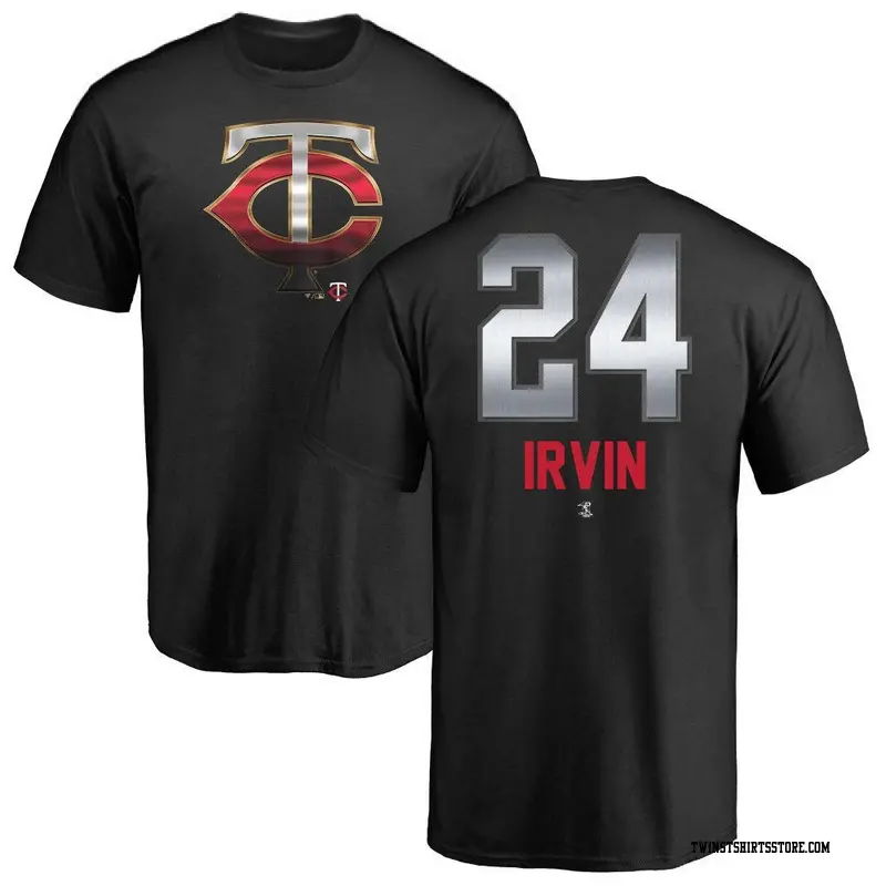 Men's Minnesota Twins ＃24 Cole Irvin Black Midnight Mascot T-Shirt