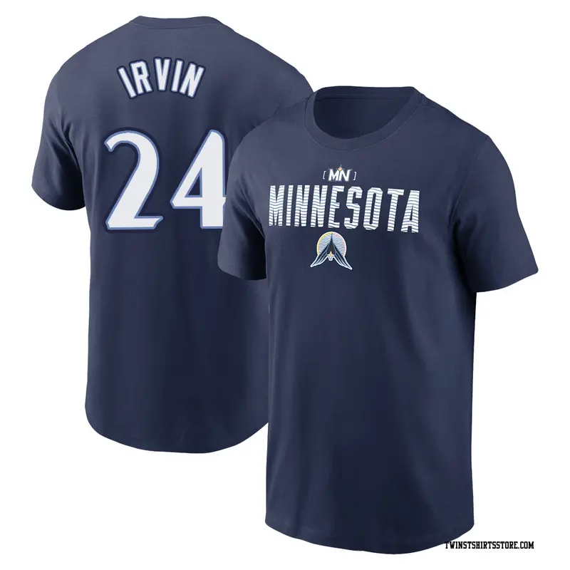 Men's Minnesota Twins ＃24 Cole Irvin Navy 2024 City Connect Graphic Name & Number T-Shirt