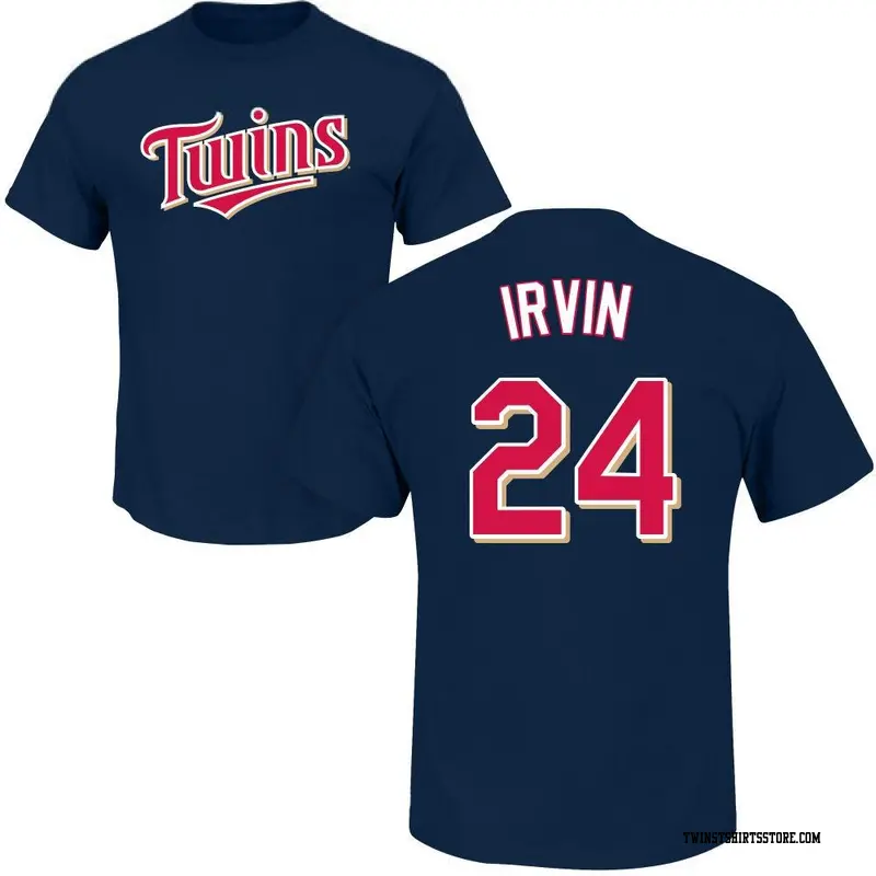 Men's Minnesota Twins ＃24 Cole Irvin Navy Roster Name & Number T-Shirt