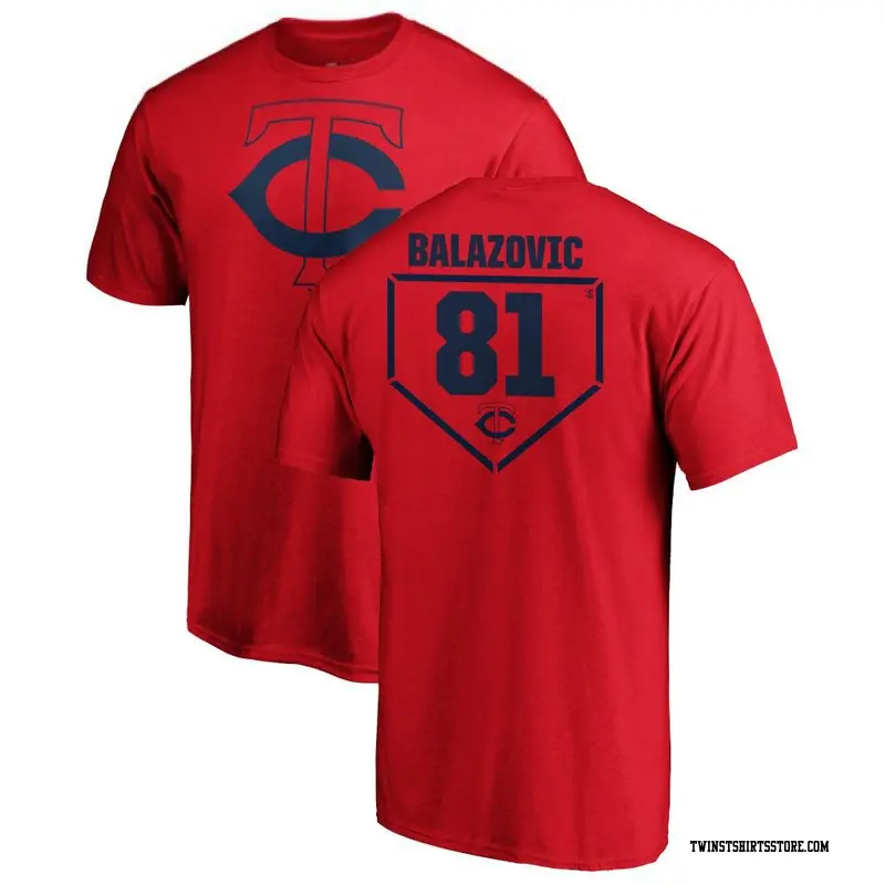 Men's Minnesota Twins ＃81 Jordan Balazovic Red Branded RBI T-Shirt