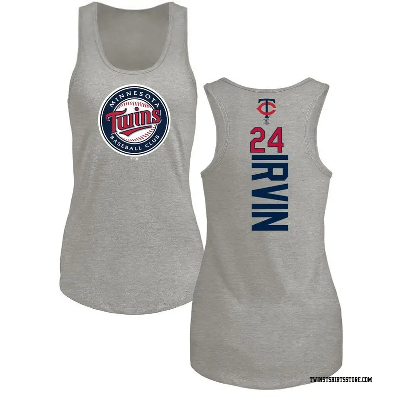 Women's Minnesota Twins ＃24 Cole Irvin Ash Backer Tank Top